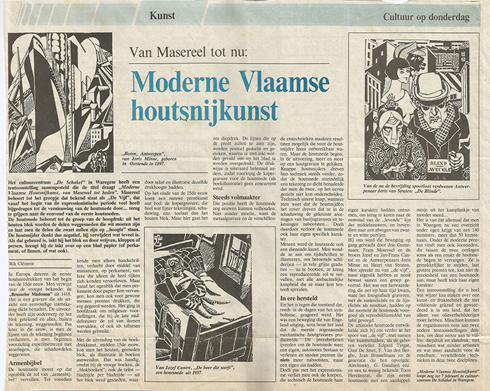 Van Maseteel tot nu:Moderne Vlaamse houtsnijkunst
