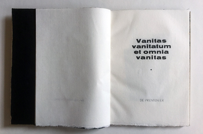 Montaigne, Vanitas vanitatum, et omnia vanitas, De Prentenier, 2002